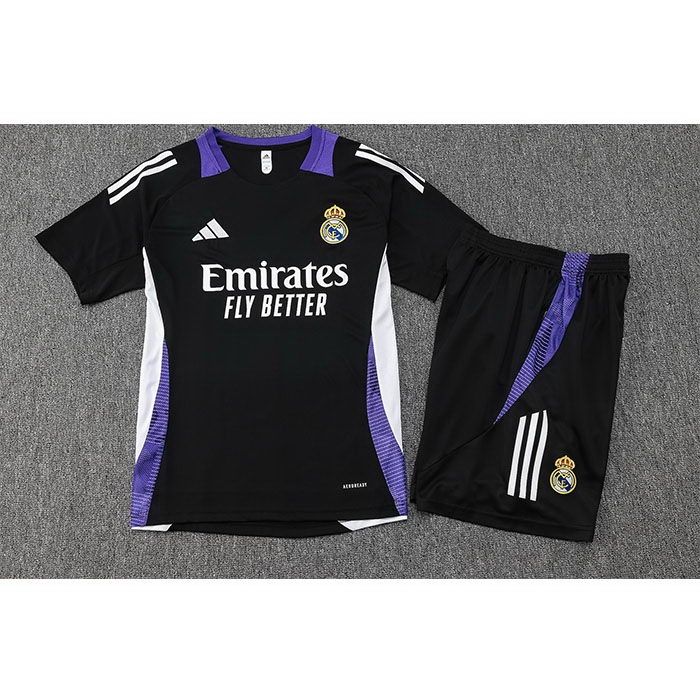 Chandal del Real Madrid Dragon Manga Corta 24-25 Negro y Purpura - Pantalon Corto